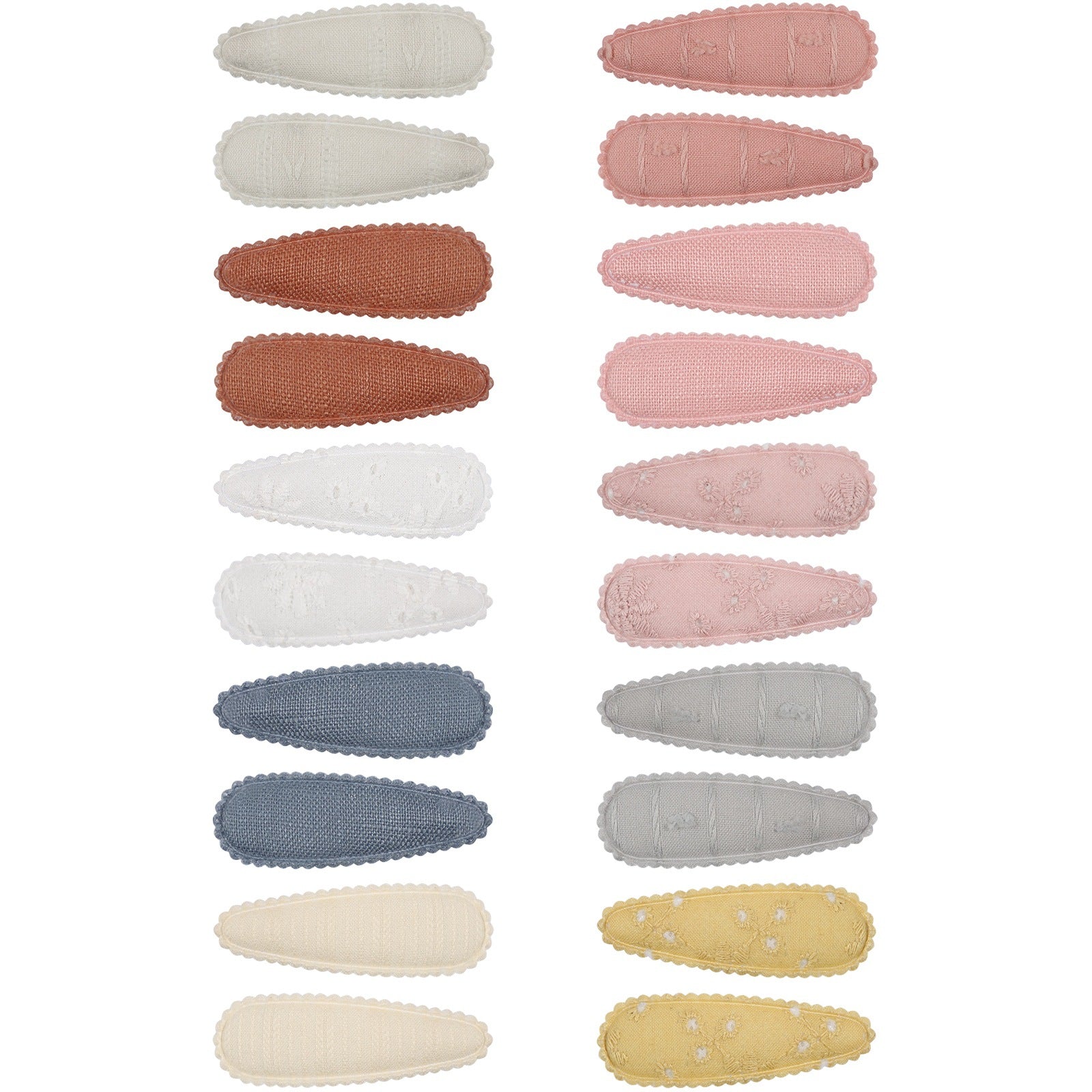 Wholesale Embroidered Floral Children's Hairpin BB Clip Cute Little Girl Fabric Hair Accessories Girls' Baby Hair